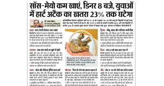 Proper diet, timely dinner and regular exercise can reduce the risk of heart attack in young people by 23